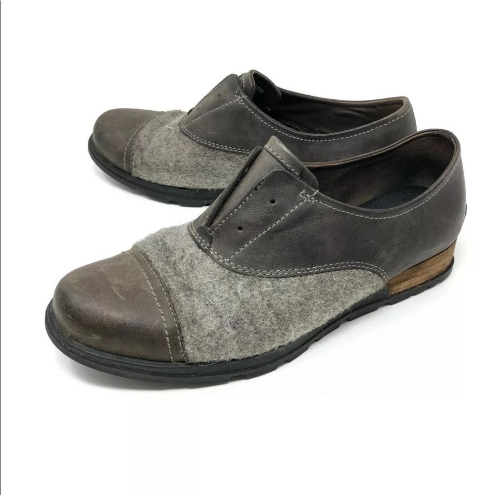 Sorel MAJOR LOW Grey Oxford Slip On Loafers 8.5